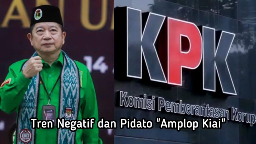 Ilustrasi: Kolase Tren Negatif dan Pidato Amplop Kiai