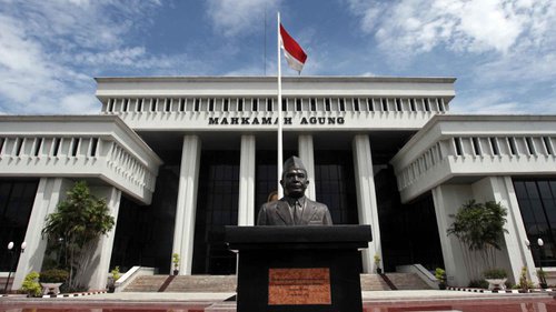 Tampak Gedung Mahkamah Agung Republik Indonesia.