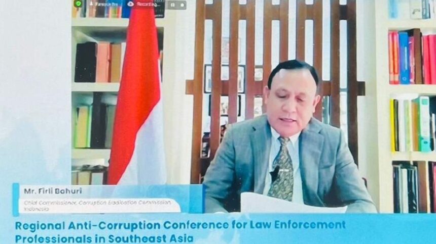 Ketua KPK Firli Bahuri pada Forum Regional Antikorupsi Asia 2022.