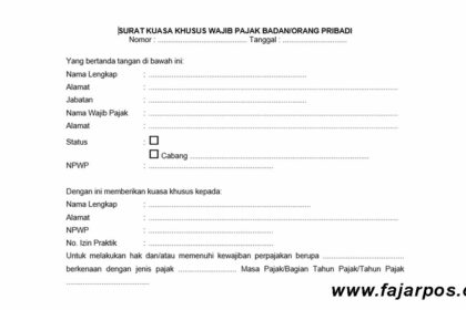 Surat Kuasa Wajib Pajak