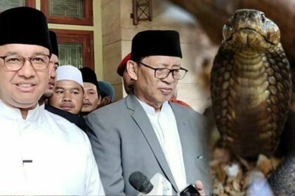 Foto Anies Baswedan saat berkunjung ke kediaman eks. Gubernur Banten, Wahidin Halim di Tangerang
