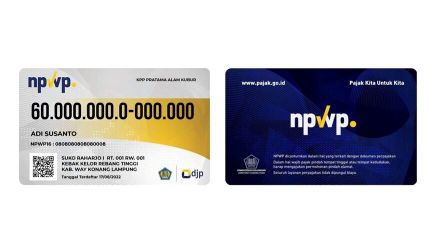 Kartu NPWP Baru