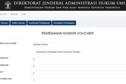 SS Laman Pemesanan Nomor Voucher (Source Fajarpos.com)