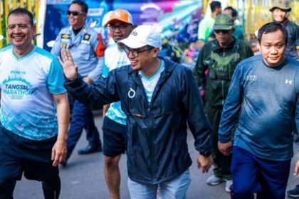 Wakil Wali Kota Tangerang Selatan Pilar Saga Ichsan di Gelaran Road To Tangsel Marathon 2023