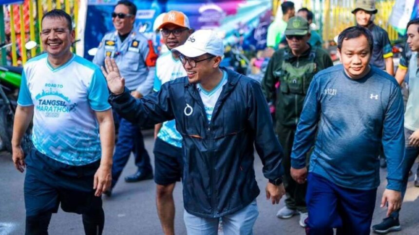 Wakil Wali Kota Tangerang Selatan Pilar Saga Ichsan di Gelaran Road To Tangsel Marathon 2023