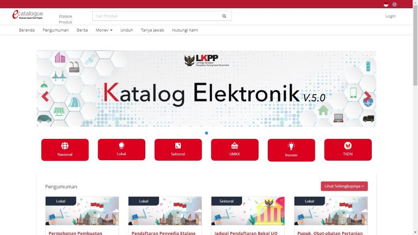 E-Katalog LKPP 2023 (SS Properti Fajarpos.com)