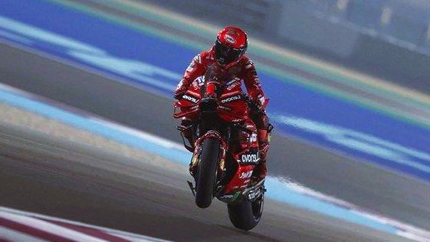 Pecco Bagnaia di Sprint Race MotoGP Qatar
