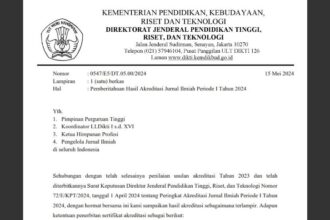 Source: SS Pemberitahuan Hasil Akreditasi Jurnal Ilmiah Periode I Tahun 2024