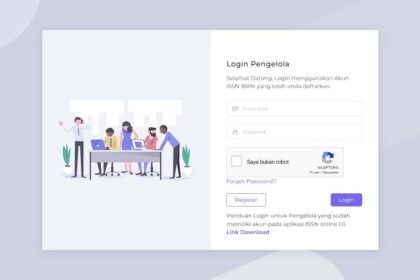 Tampilan Halaman Registrasi Aplikasi ISSN 2.0