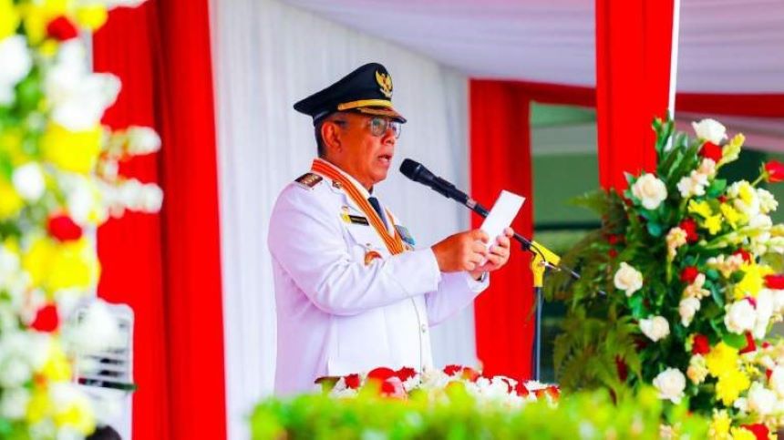Wali Kota Tangerang Selatan, Benyamin Davnie pada Peringatan HUT ke-79 RI