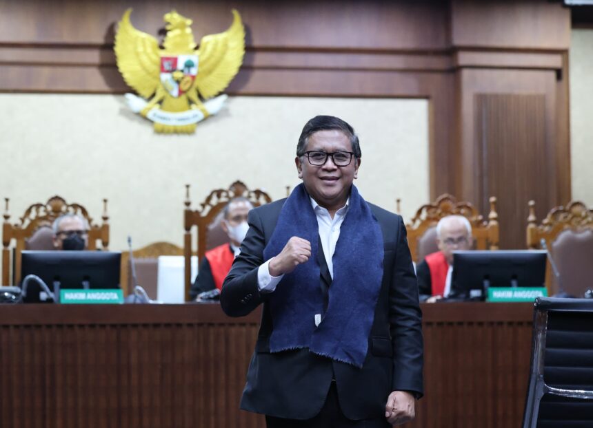 Sekjen PDIP Hasto Kristiyanto di Pengadilan Tipikor Jakarta