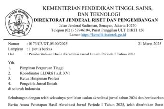 SK Akreditasi Jurnal Ilmiah Periode I Tahun 2025
