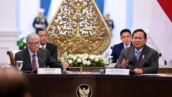 Presiden Prabowo Subianto dan Bill Gates di Istana Merdeka (Foto: Muchlis Jr - Biro Pers Sekretariat Presiden)